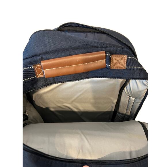 Blue Canvas Polyester Computer Travel Backpack - Picture 6 of 6